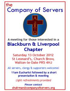 the  Company of Servers A meeting for those interested in a