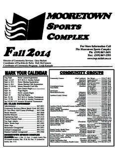 MOORETOWN SPORTS COMPLEX Fall 2014