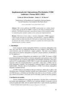 Implementação do Criptossistema Pós-Quântico NTRU conforme a Norma IEEE[removed]Cassius de Oliveira Puodzius1 , Paulo S. L. M. Barreto1∗