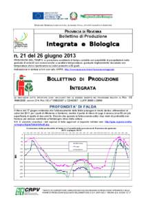 DIREZIONE GENERALE AGRICOLTURA, ECONOMIA ITTICA, ATTIVITÀ FAUNISTICO-VENATORIE  PROVINCIA DI RAVENNA Bollettino di Produzione