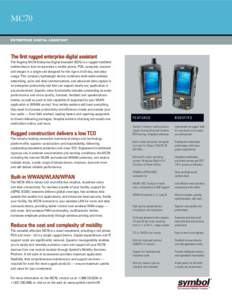 Automatic identification and data capture / Mobile computing / Enterprise digital assistant / Wi-Fi / IEEE 802.11 / Bluetooth / Computing / Mobile computers / Technology / Smartphones