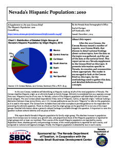     Nevada’s Hispanic Population: 2010  A Supplement to the 2010 Census Brief:   The Hispanic Population: 2010   C2010BR‐04  