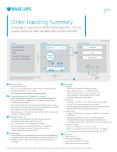 Equities US Order Handling Summary To be read in conjunction with the full Barclays ATS – LX® and Equities Electronic Order Handling FAQs and the Form ATS.