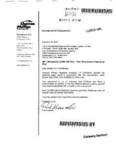 8EHQ-12-18561A  TSCA 8(e) Notice