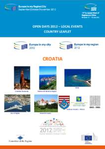 OPEN DAYS 2012 – LOCAL EVENTS COUNTRY LEAFLET CROATIA  Istria