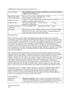 Microsoft Word - Smithsonian Mtg STEM Engagement Summary vNSF Kipling (rkOct9-2014.docx