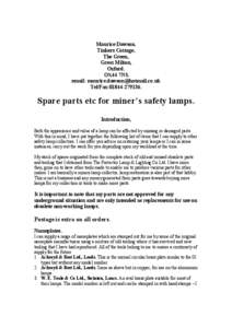 Microsoft Word - spare parts 5-07.rtf