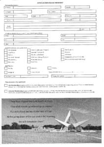 APPLICATION FOR MEMBERSHIP Personal Particulars: In Surname