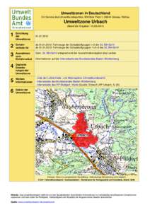 Umweltzonen in Deutschland Ein Service des Umweltbundesamtes, Wörlitzer Platz 1, 06844 Dessau-Roßlau Umweltzone Urbach (Stand der Angaben: )