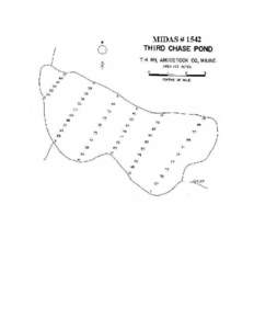 THIRD CHASE POND T14 R9, Aroostook Co. U.S.G.S. Gardner Pond, Me (7.5’) Fishes Lake trout (togue) Brook trout