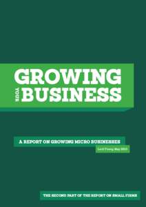 Growing Your Business: A report on growing micro businesses (the second part of the report on small firms)