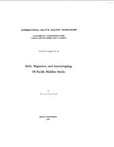 INTERNATiONAL PACIFIC HALIBUT COMMISSION ESTABLISHED BY A CONVENTION BETWEEN CANADA AND THE UNITED STATES OF AMERICA Scientific Report No. 63