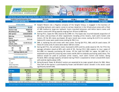 Microsoft PowerPoint - Sanghvi Movers Ltd - Portfolio Track Stock Review - June 11