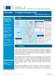 Vanuatu – Tropical Cyclone Pam ECHO CRISIS FLASH N° 7 Period covered: Monday[removed]:00 BKK Time –