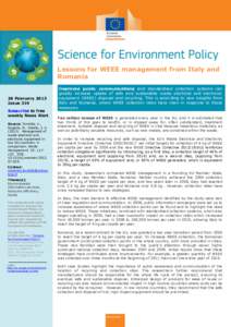 Waste / Waste legislation / Waste Electrical and Electronic Equipment Directive / Solving the E-waste Problem / Recycling / Computer recycling / Recycling in Ireland / Electronic waste / Environment / European Union directives