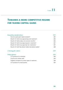 Chapter  11 TOWARDS A MORE COMPETITIVE REGIME FOR TAXING CAPITAL GAINS