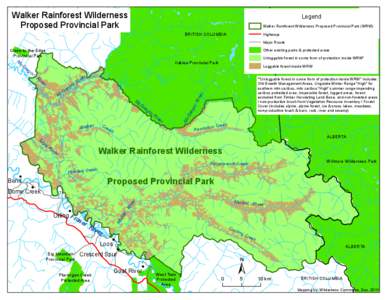 Walker Rainforest Wilderness Proposed Provincial Park Legend Walker Rainforest Wilderness Proposed Provincial Park (WRW)