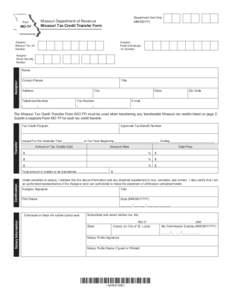 MO-TF - Missouri Tax Credit Transfer Form