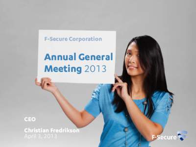 F-Secure Corporation  Annual General MeetingCEO