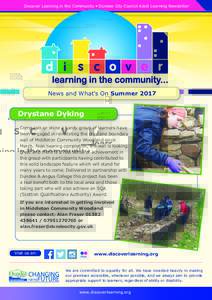 Discover Learning in the Community • Dundee City Council Adult Learning Newsletter  learning in the community... News and What’s On SummerDrystane Dyking