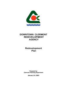 DOWNTOWN CLERMONT REDEVELOPMENT AGENCY Redevelopment Plan