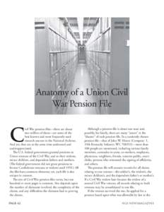 Anatomy of a Union Civil War Pension File C  ivil War pension ﬁles—there are about