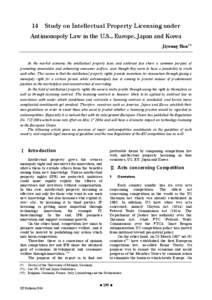 Business / Civil law / Patent law / Public records / Licensing / Competition law / Sherman Antitrust Act / Cross-licensing / Agreement on Trade-Related Aspects of Intellectual Property Rights / Intellectual property law / Law / Monopoly