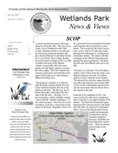 Friends of the Desert Wetlands Park Newsletter  Wetlands Park News & Views  Spring 2008
