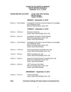 Microsoft Word - Sept 2010 Board Schedule.doc