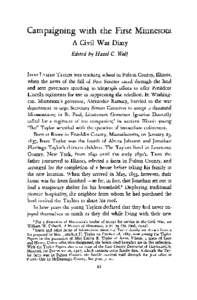 Campaigning with the First Minnesota : a Civil War diary /  edited by Hazel C. Wolf.