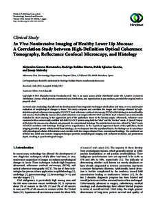 Medical equipment / Medical imaging / Optical coherence tomography / Optics / Tomography / Histology / Oral mucosa / Microscopy / Confocal microscopy / Medicine / Laser medicine / Medical physics