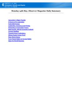 Organisation for Economic Co-operation and Development / Peter Brabeck-Letmathe / Innovation / Environment / Water crisis / Agriculture / Structure / United Nations / International trade / Water supply / 16th arrondissement of Paris