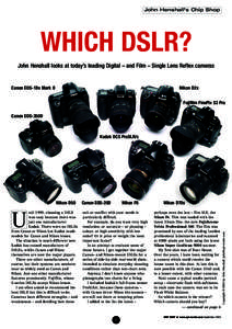 Nikon / Kodak DCS / Canon EOS / Electronics / Digital single-lens reflex camera / FinePix S3 Pro / Single-lens reflex camera / Live-preview digital cameras / Image sensor / Digital photography / Photography / Technology