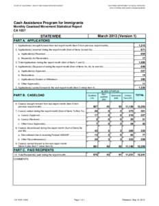 CA[removed]Cash Assistance Program for Immigrants Monthly Caseload Movement Statistical Report, Feb13