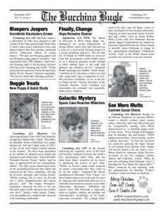 December 2013 Vol. 15, Issue 1 The Bucchino Bugle  Bleepers Jeepers