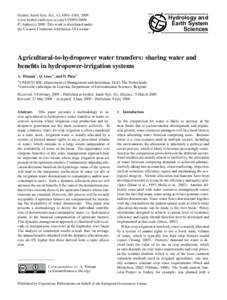 Hydrol. Earth Syst. Sci., 13, 1091–1101, 2009 www.hydrol-earth-syst-sci.net[removed]/ © Author(s[removed]This work is distributed under the Creative Commons Attribution 3.0 License.  Hydrology and