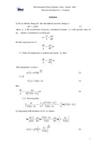 Atmospheric thermodynamics / Algebra / Atmosphere / Lapse rate / Spatial gradient / Temperature / Abstract algebra / Barometric formula / Weight / Representation theory