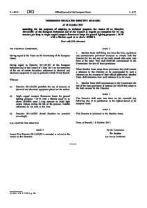 Commission Delegated Directive[removed]EU of 18 October 2013 amending, for the purposes of adapting to technical progress, the Annex III to Directive[removed]EU of the European Parliament and of the Council as regards an