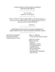 IN THE UNITED STATES COURT OF APPEALS FOR THE FIFTH CIRCUIT _________________________ No[removed]USDC No. 2:13-cv[removed]_________________________