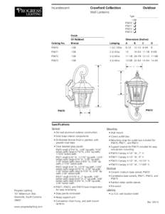 Crawford Collection	 Wall Lanterns Incandescent