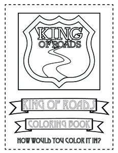 Logo  King of Roads Coloring Book How Would You Color it in?