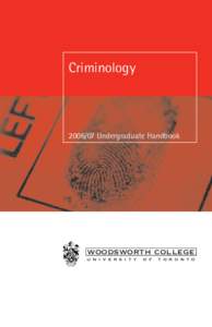 Science / Behavior / Academia / Criminology / Forensic psychology / Woodsworth College /  Toronto