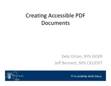 Creating Accessible PDF Documents