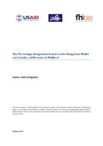 The Percentage designation based on the Hungarian Model: can it make a difference in Moldova?