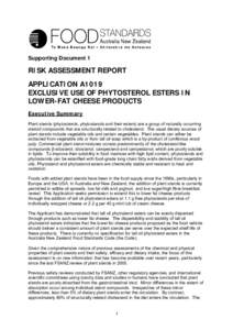 Microsoft Word - A1019  Phytosterol esters in lower fat cheese AppR SD1 Risk Assess.docx