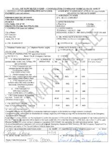 STATE OF NEW MEXICO RMP  - COOPERATOR COMMAND VEHICLE RATE SHEET
