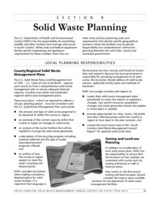 S.C. Solid Waste Management Annual Report for Fiscal Year 2009
