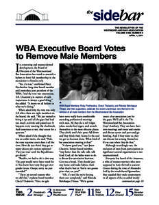 sidebar  the THE NEWSLETTER OF THE WESTMORELAND BAR ASSOCIATION