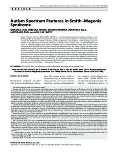 Abnormal psychology / Developmental neuroscience / Neurological disorders / Developmental psychology / Syndromes / Smith–Magenis syndrome / RAI1 / Childhood Autism Rating Scale / Developmental disorder / Autism / Psychiatry / Health