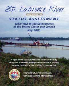 Endocrine disruptors / Canada–United States border / Polychlorinated biphenyl / Soil contamination / Great Lakes Areas of Concern / Lake Ontario / Grasse River / Cornwall /  Ontario / Saint Lawrence River / Chemistry / Environment / Water